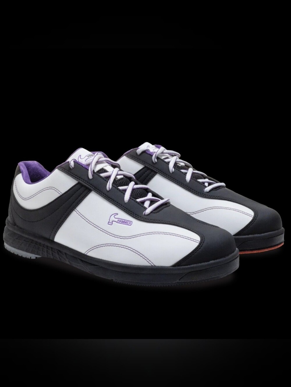 Hammer Deatiny Bowling Shoes White / Black / Purple - Right Hand Womens Size 9